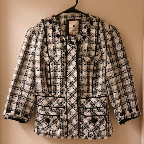🥳HP🥳 Anthropologie Elevenses Tweed Jacket - Picture 1 of 15